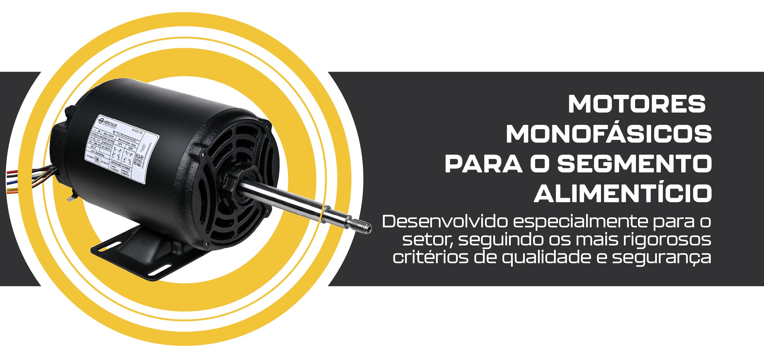 Motores monofásicos para o segmento alimentício