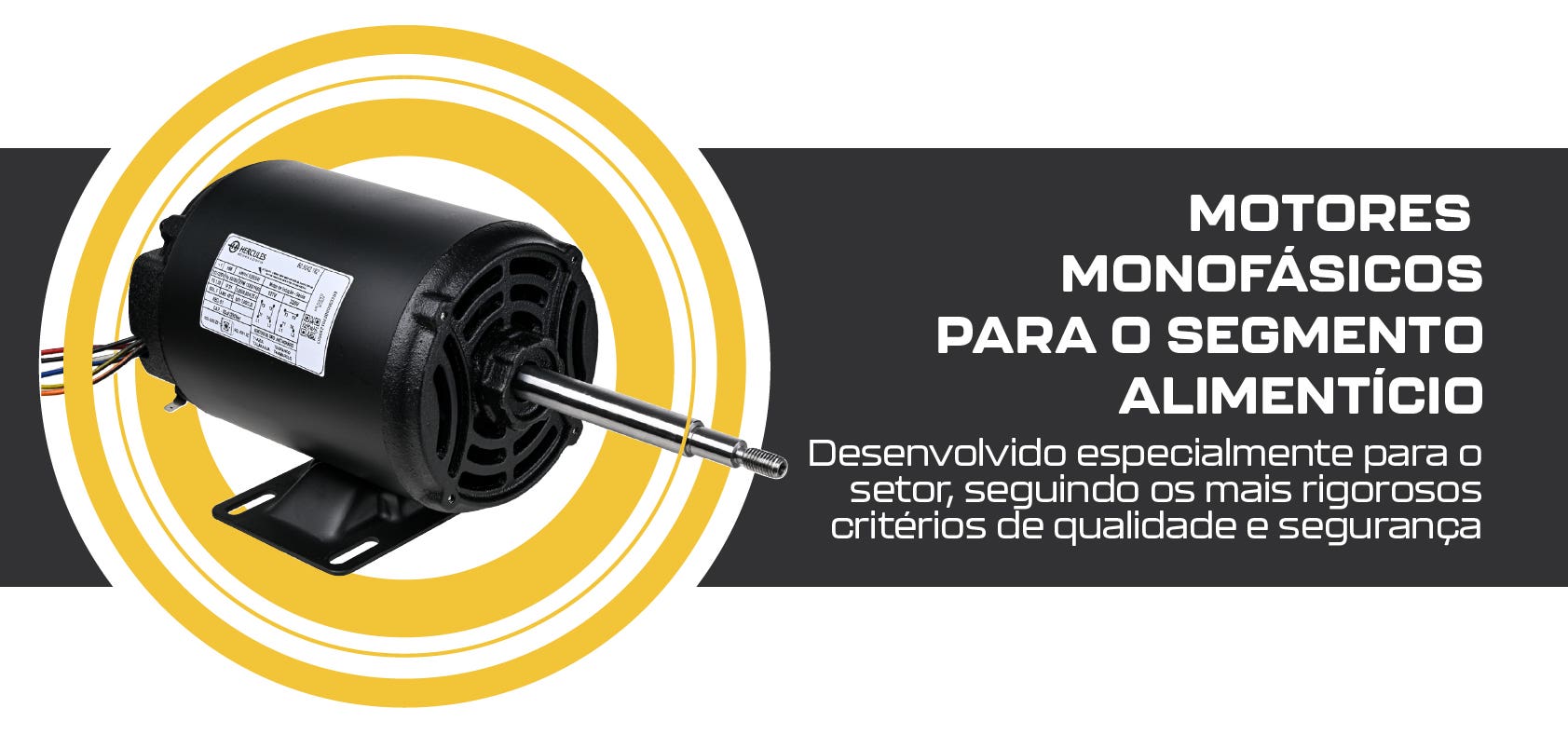 Motores monofásicos para o segmento alimentício